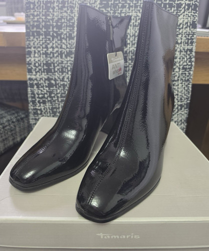 Tamaris black patent leather - black,