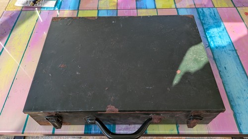 Vintage green metal with rust - metal,
