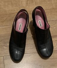 Tsubo Ladies Black Lined Leather Sling Back Strap Shoes UK Size 40, US 10D