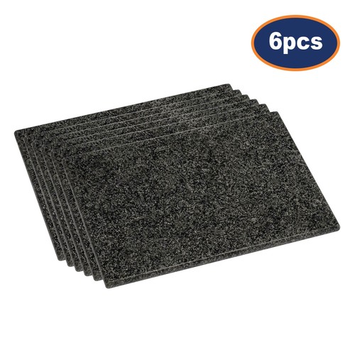 6pcs black speckled granite - 6pcs,