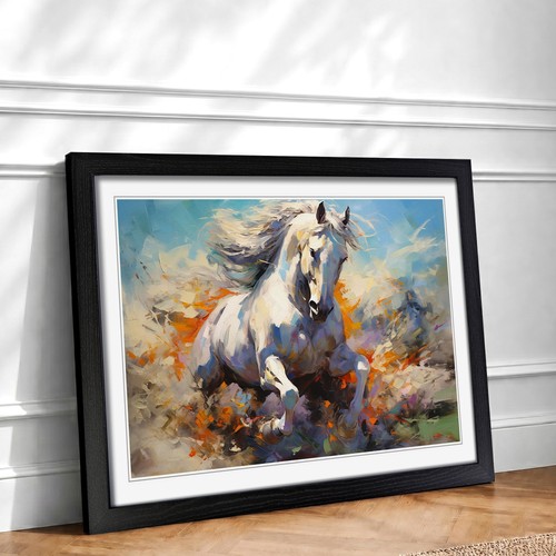 Horse action framed wall art - framed,