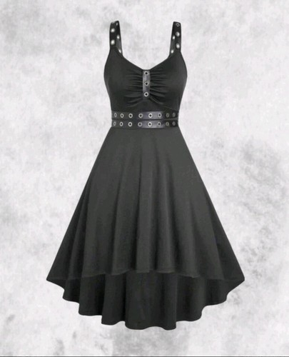 New black gothic double - black, pu