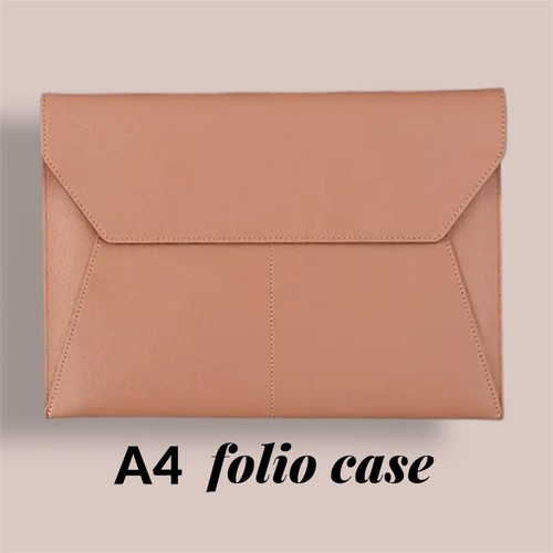 Folio case faux - a4, leather