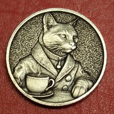 HOBO Nickel Coffee Cat Made