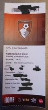 AFC BOURNEMOUTH v  NOTTINGHAM FOREST TICKET STUB 26TH OCTOBER 2025