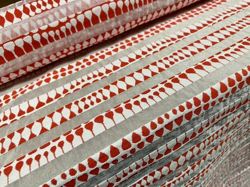 Organza woven burnout stripe - organza,