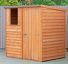 6x4 wooden garden shed overlap - garden,