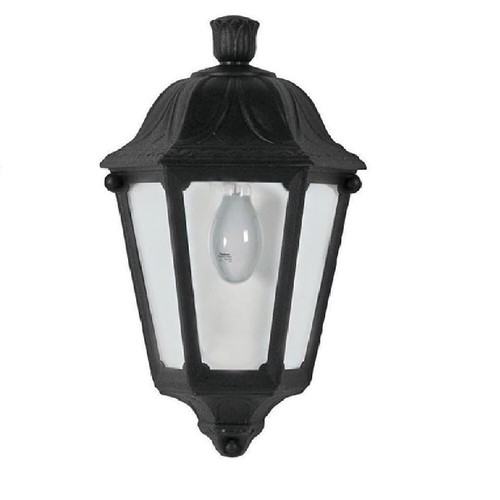 Black outdoor vintage flush - black,