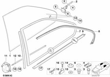 BMW Genuine Left Passenger Side Nearside NS Covering Fits E36 51368119961