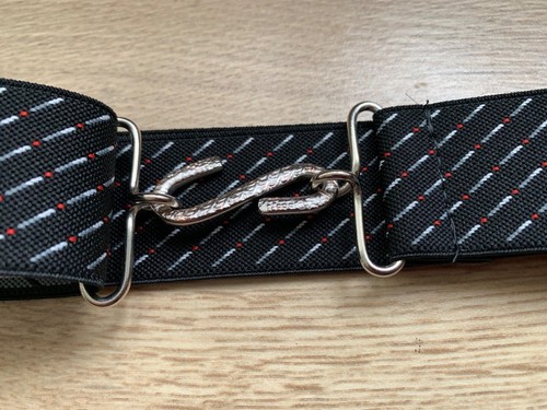 Snake belt black - snake, stripe