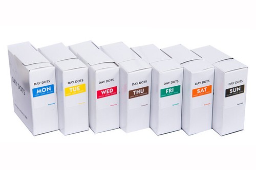Day dot food labels - labels, set