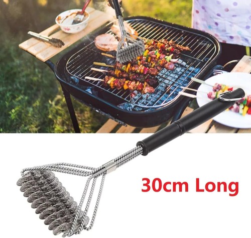 30cm wire bbq cleaning brush - wire,