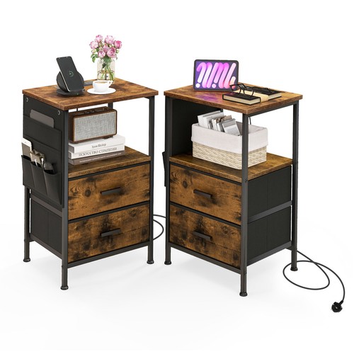 2pcs industrial bedside table - 2pcs,