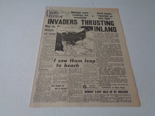 Ww2 wartime newspaper daily - newspaper,