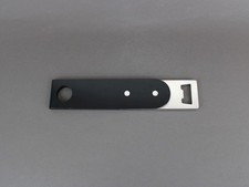 REDE GUZZINI giant bottle opener, Vintage 1970s, Silverplate & black lucite