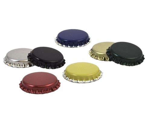 Mixed colour crown caps 26mm - mixed,