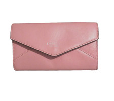 Pink Leather Osprey Envelope Purse- Wallet