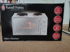Mini Oven, Russell-Hobbs 3kw, 26litre, fan oven, tray + 2 shelves + 2 hotplates 