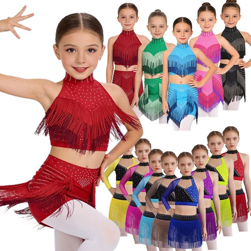Girls dance dress tassels - girls,