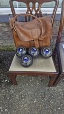Brown leather bowls bag with