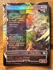 Magic MTG Final Fantasy Summon: Primal Garuda #360 *FOIL* Borderless Uncommon