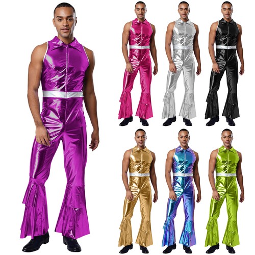 Mens 70s shiny metallic - mens,