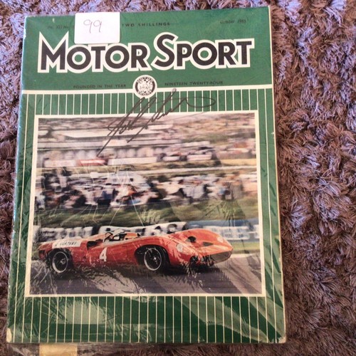 Motorsport magazine signed - , by