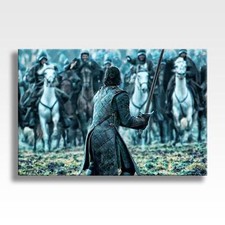 GAME OF THRONES JON SNOW 'BATTLE OF THE BASTARDS' CANVAS Poster 30x20 CANVAS