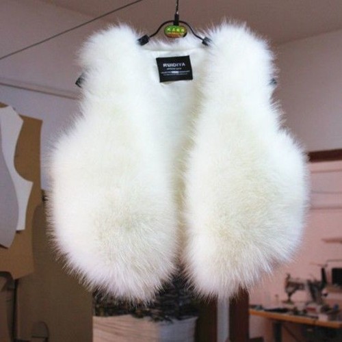 Faux fur lady - fur, waistcoat
