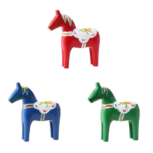 Dala horse wooden ornament - wooden,