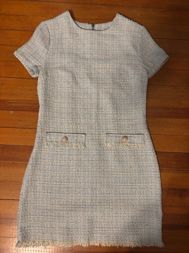 Bepop tweed dress blue and - tweed, dress,