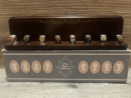 Vintage pewter state thimbles - pewter,