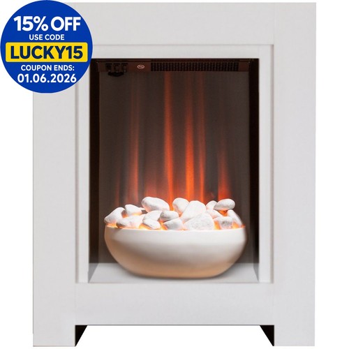 Adam monet white electric fire - adam,