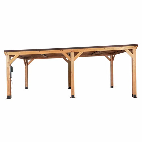 20ft 12ft wooden carport - 12ft,
