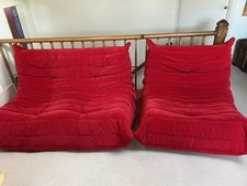Red Ligne Roset Togo Sofa And