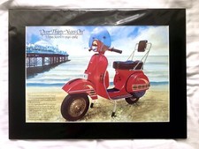 Vintage 1984 VESPA Brighton Pier Poster Brochure PX150 P200E PX125 Scooter MODS