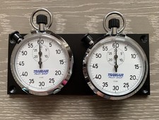 Hanhart Transair Pilot Stopwatch Set on a Dash Panel Dashboard Rally Timer