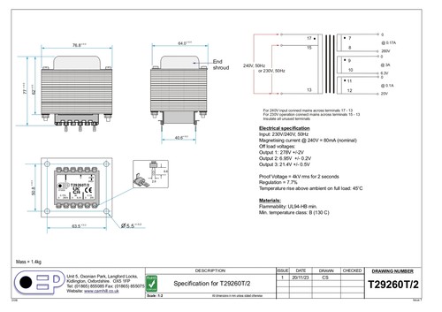 Amplifier power transformer - amplifier,