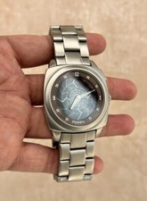 RARE! y2k FOSSIL Big Tic Watch, Animated Spiral, BG-1079, Box Tags + New Battery