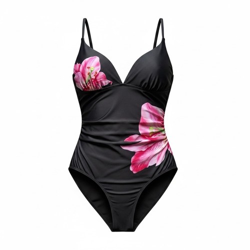 Black one piece swimsuit - black, one-piece