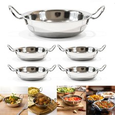 5 X 15CM STAINLESS STEEL BALTI