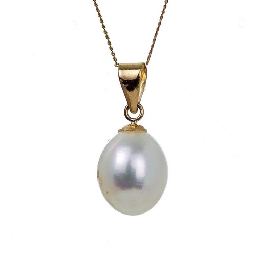 9ct pearl necklace white - pearl,