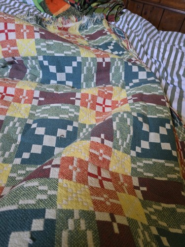Welsh wool bedspread - wool, blanket