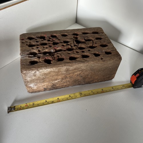 Vintage old wooden block - vintage, tool