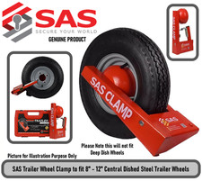 SAS Trailer Wheel Clamp to fit 8" - 12" central dished steel trailer wheels