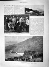 Original Old Antique Print