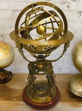 18" Solid Brass Armillary