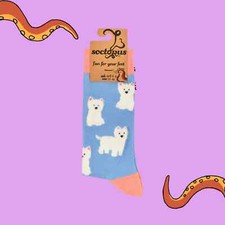 SOCKTOPUS Fluffy White Westie