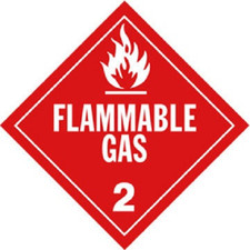 5 New 4'' x 4'' FLAMMABLE GAS