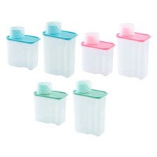 Washing Powder Storage Box with Measuring Cup Multifunctional Container Clear
